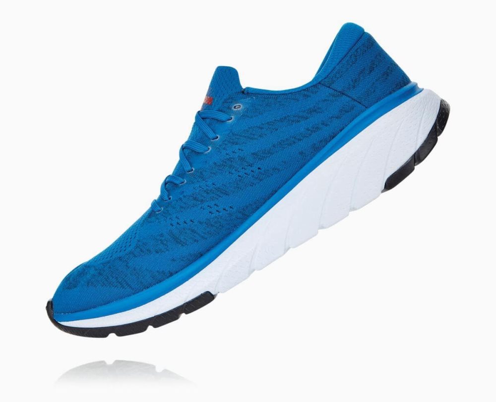 Chaussures Running Route Hoka Cavu 3 Homme Bleu Royal Bleu Blanche | OEKH92531