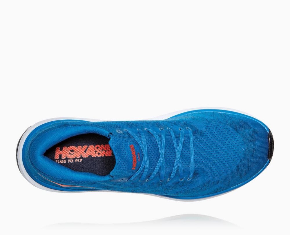 Chaussures Running Route Hoka Cavu 3 Homme Bleu Royal Bleu Blanche | OEKH92531