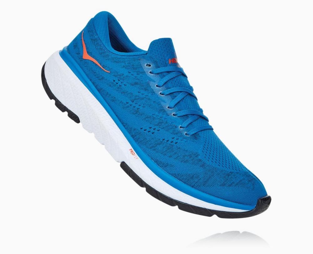 Chaussures Running Route Hoka Cavu 3 Homme Bleu Royal Bleu Blanche | OEKH92531