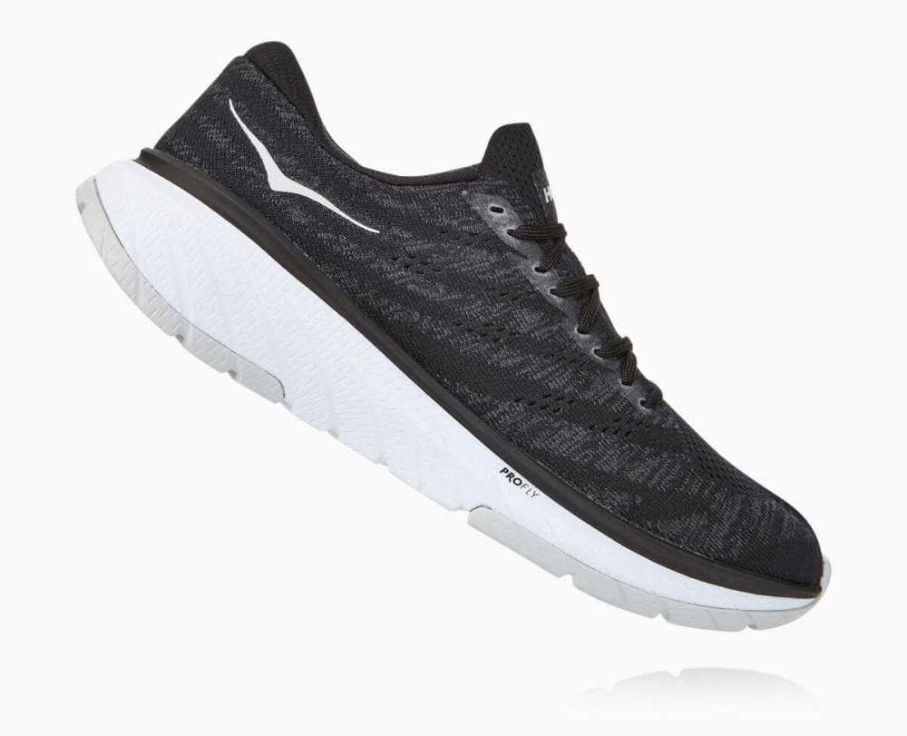 Chaussures Running Route Hoka Cavu 3 Homme Noir Blanche | ZVSQ87364