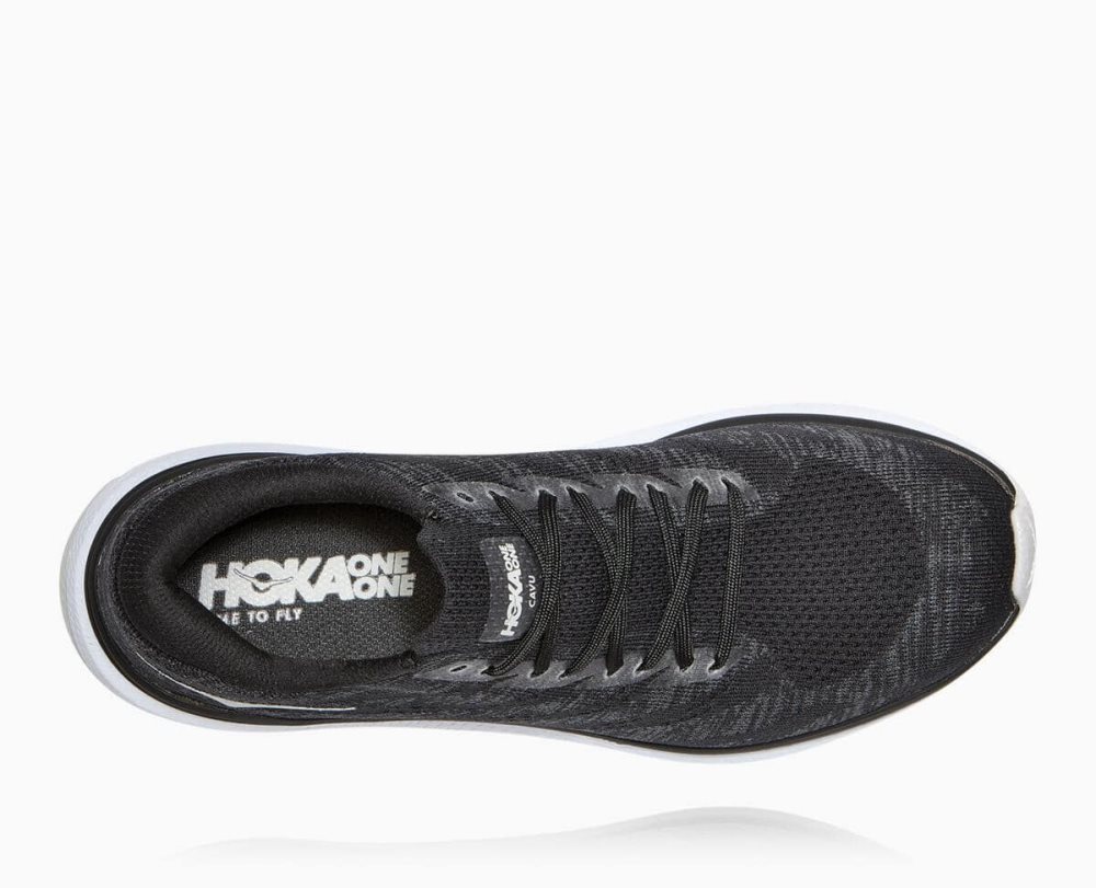 Chaussures Running Route Hoka Cavu 3 Homme Noir Blanche | ZVSQ87364