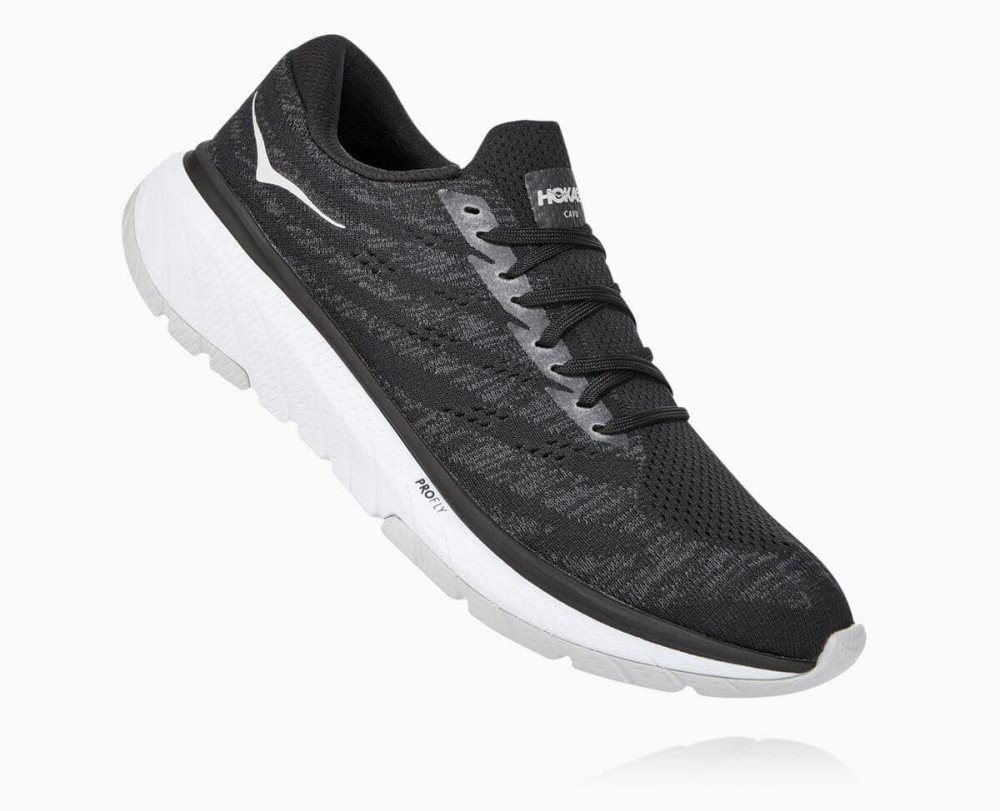 Chaussures Running Route Hoka Cavu 3 Homme Noir Blanche | ZVSQ87364