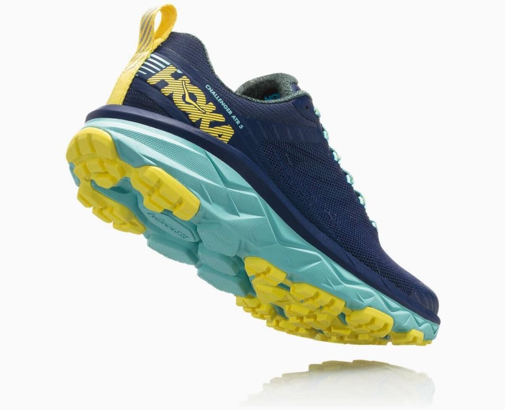 Chaussures Running Route Hoka Challenger ATR 5 Femme Bleu Vert | HCXJ80597