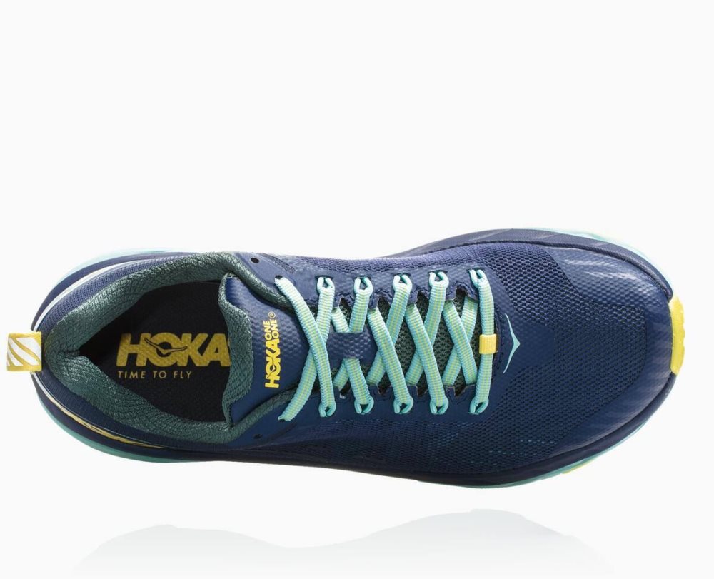 Chaussures Running Route Hoka Challenger ATR 5 Femme Bleu Vert | HCXJ80597