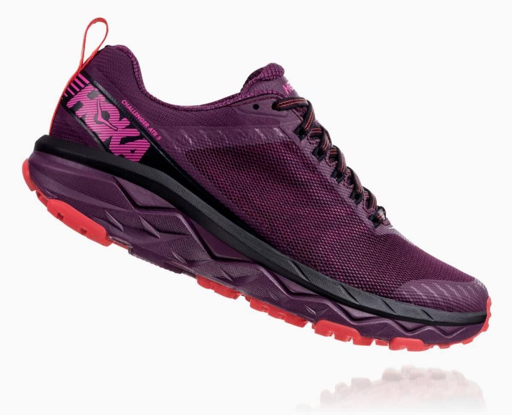 Chaussures Running Route Hoka Challenger ATR 5 Femme Violette Rouge | WXIM63508