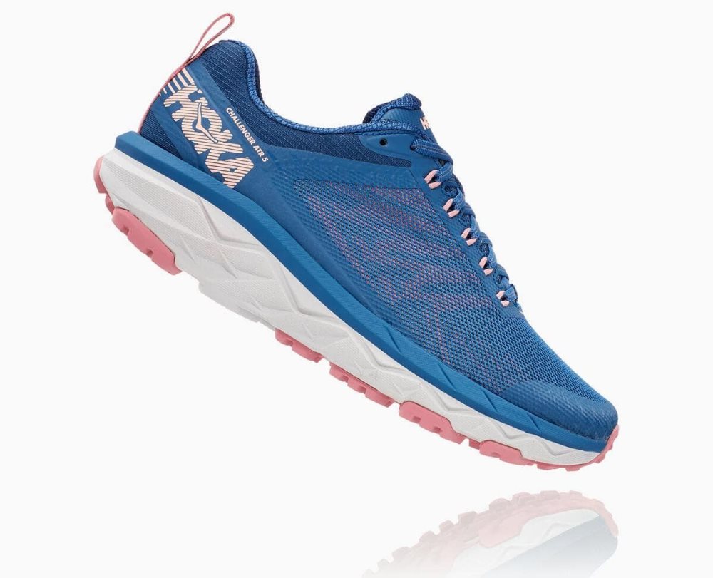 Chaussures Running Route Hoka Challenger ATR 5 Femme Bleu Foncé Marron | XEIQ01248