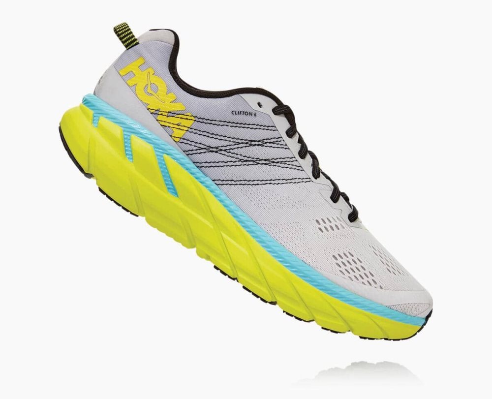 Chaussures Running Route Hoka Clifton 6 Homme Lunar Rock/Nimbus Cloud | JUYZ61042