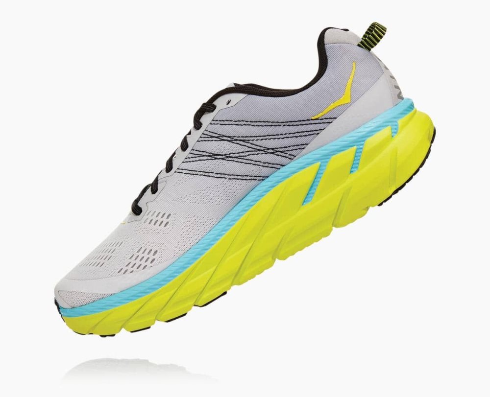 Chaussures Running Route Hoka Clifton 6 Homme Lunar Rock/Nimbus Cloud | JUYZ61042