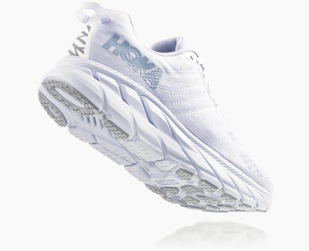 Chaussures Running Route Hoka Clifton 6 Wide Homme Blanche Blanche | KAYE25346