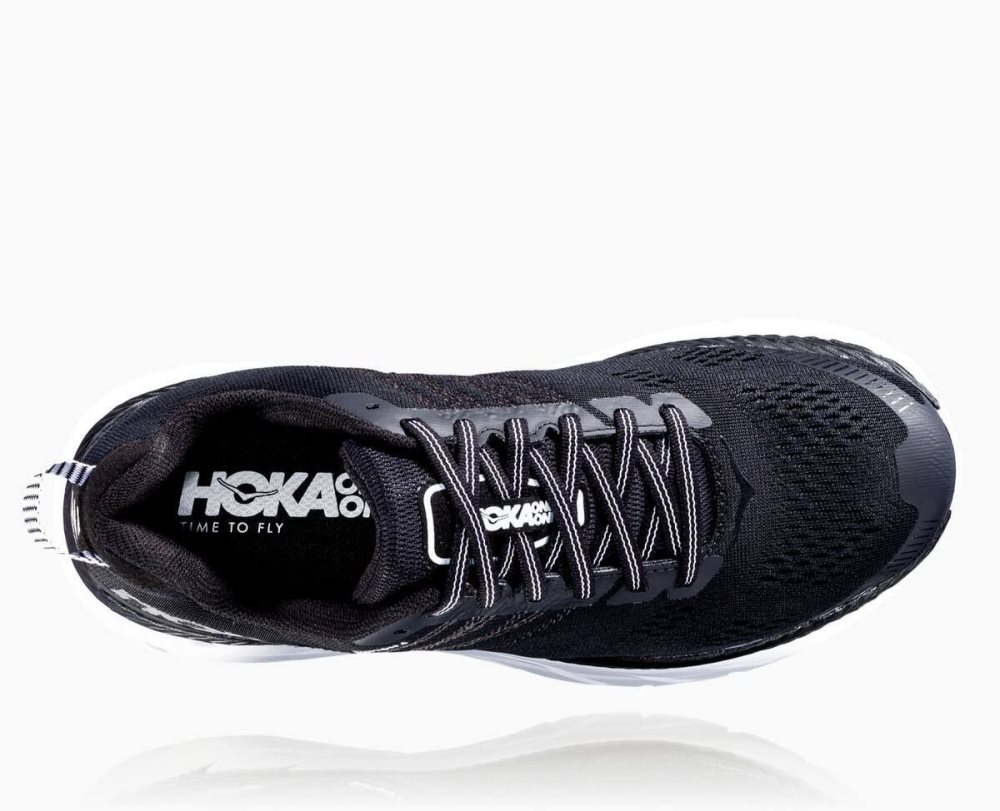 Chaussures Running Route Hoka Clifton 6 Femme Noir Blanche | MEWY83401