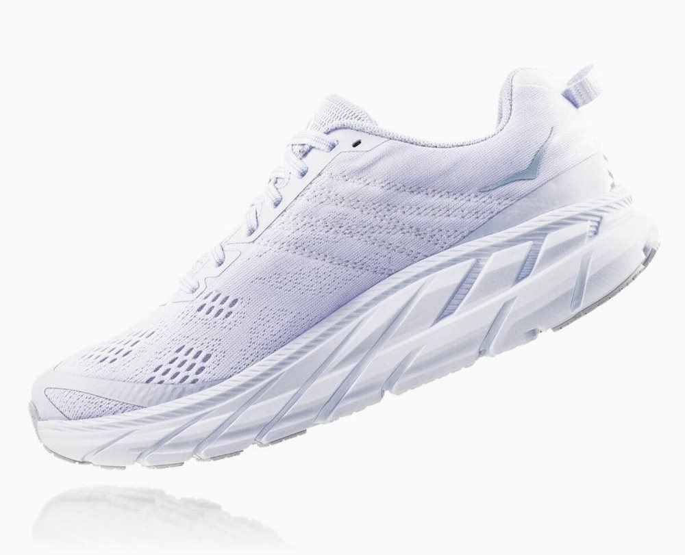 Chaussures Running Route Hoka Clifton 6 Homme Blanche Blanche | VGAI82096