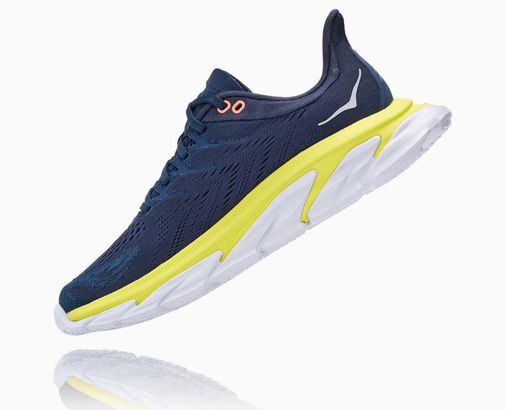 Chaussures Running Route Hoka Clifton Edge Femme Moonlit Ocean/Evening Primrose | MSDB26307