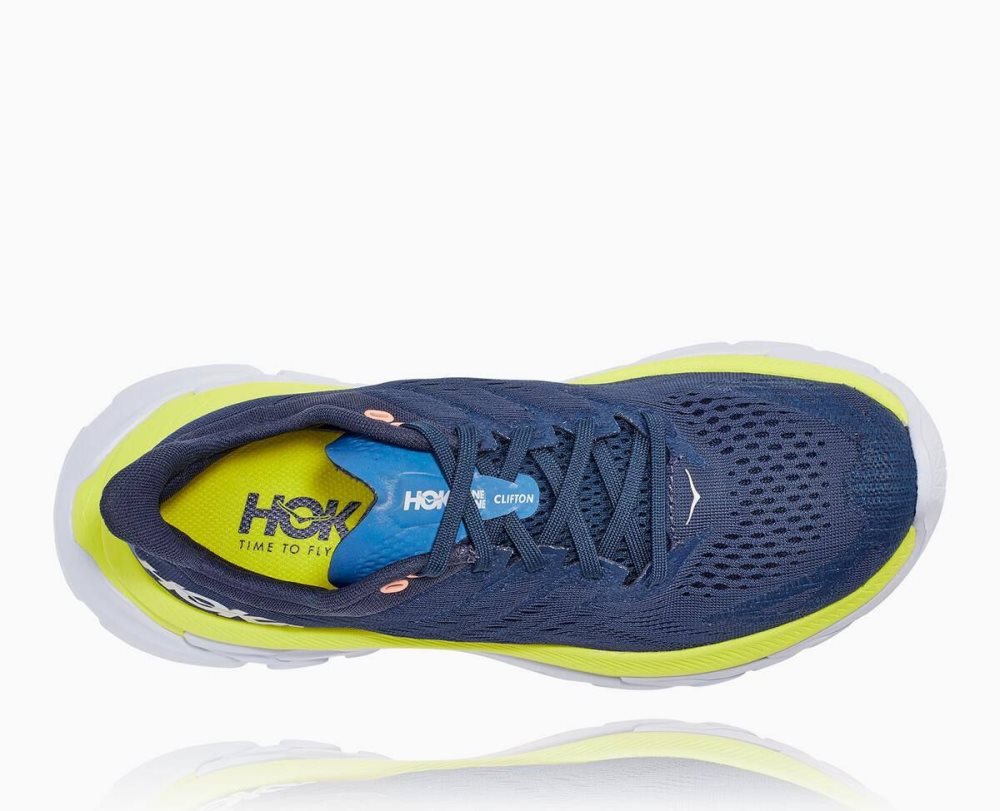 Chaussures Running Route Hoka Clifton Edge Femme Moonlit Ocean/Evening Primrose | MSDB26307