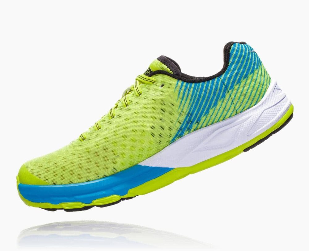 Chaussures Running Route Hoka EVO Carbon Rocket Femme Orange Bleu | DRTY37152