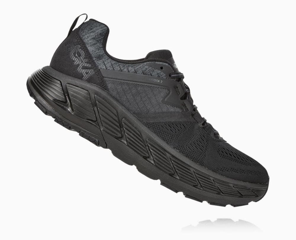 Chaussures Running Route Hoka Gaviota 2 Homme Noir Grise Foncé | PGYD12704