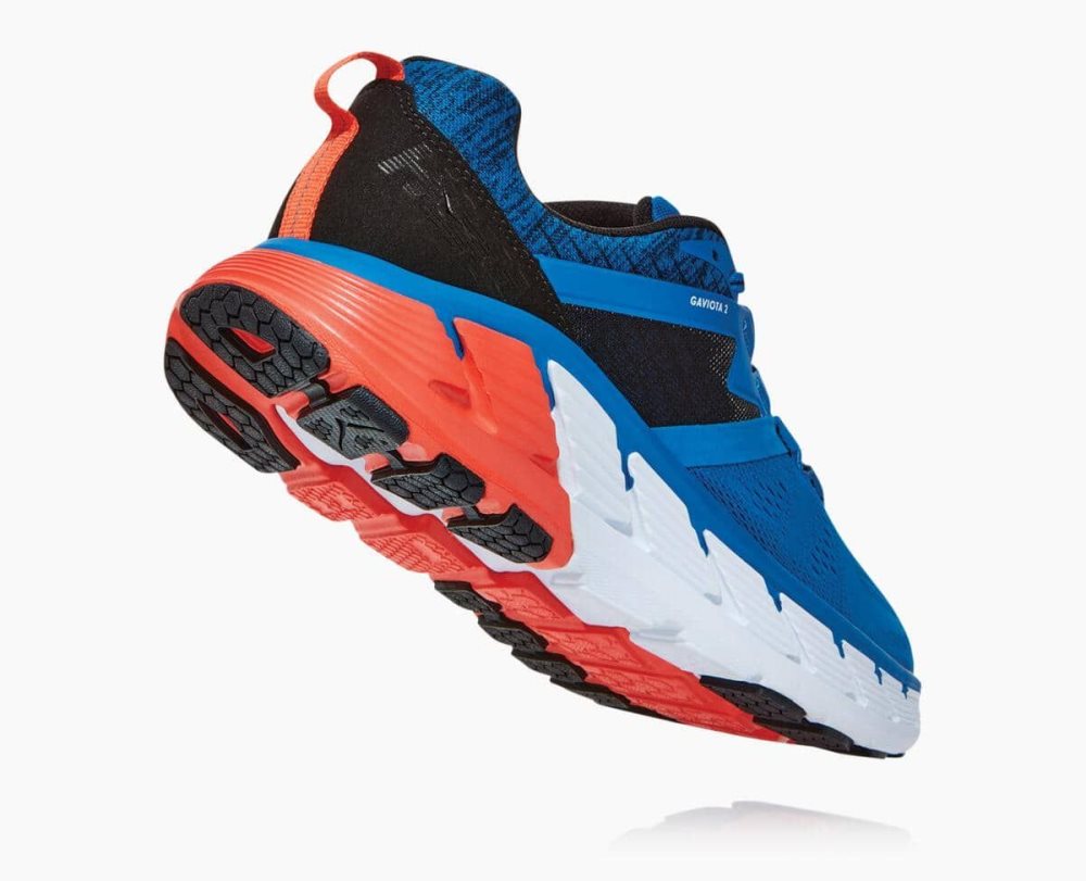 Chaussures Running Route Hoka Gaviota 2 Homme Bleu Royal Bleu Grise Foncé | PWSC42013