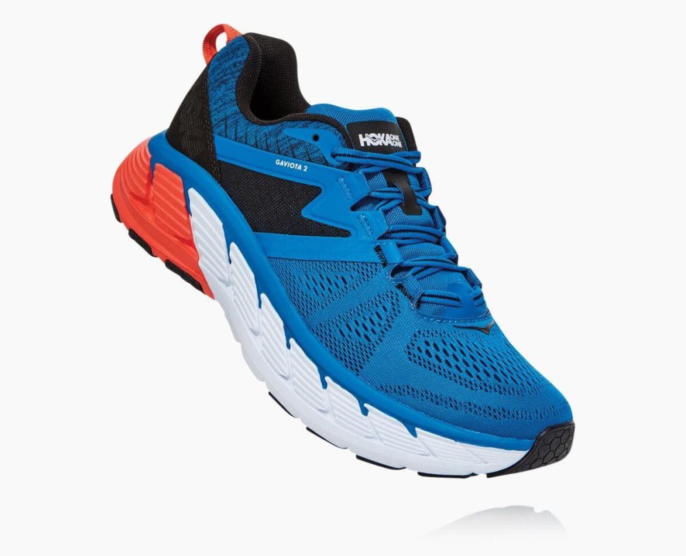 Chaussures Running Route Hoka Gaviota 2 Homme Bleu Royal Bleu Grise Foncé | PWSC42013