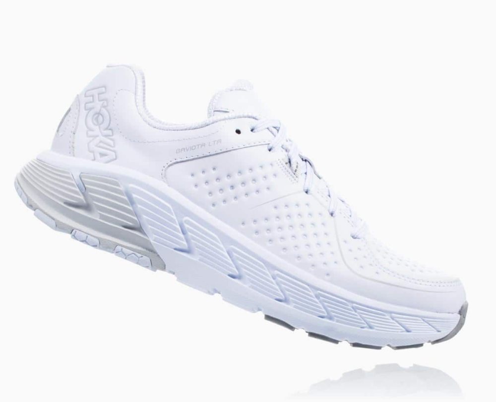 Chaussures Running Route Hoka Gaviota Leather Femme Blanche | EQCZ47803