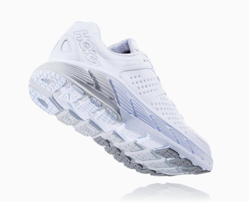 Chaussures Running Route Hoka Gaviota Leather Femme Blanche | EQCZ47803