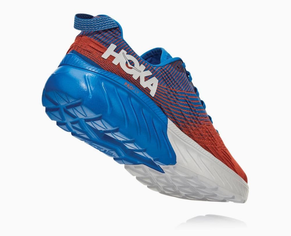 Chaussures Running Route Hoka Mach 3 Homme Bleu Royal Bleu Rouge | YPIU30946