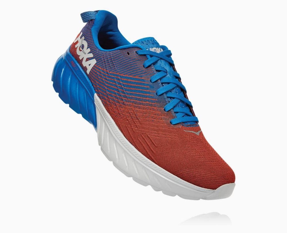 Chaussures Running Route Hoka Mach 3 Homme Bleu Royal Bleu Rouge | YPIU30946