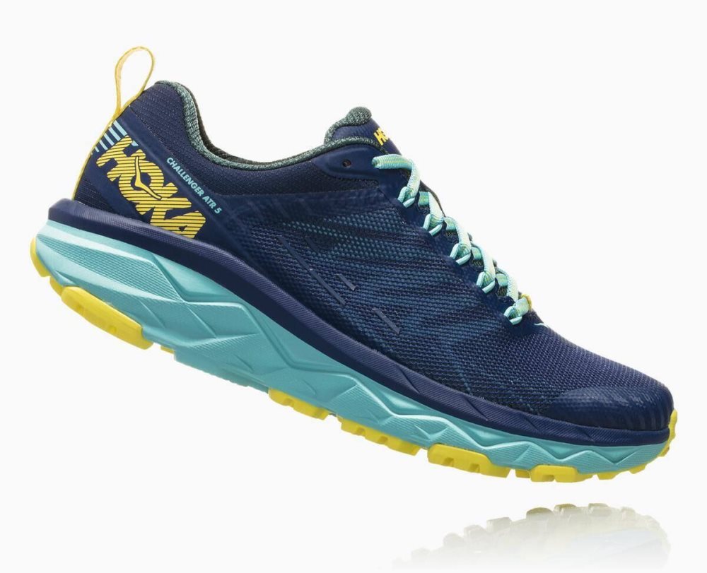 Chaussures Trail Hoka Challenger ATR 5 Femme Bleu Vert | FVBJ64197