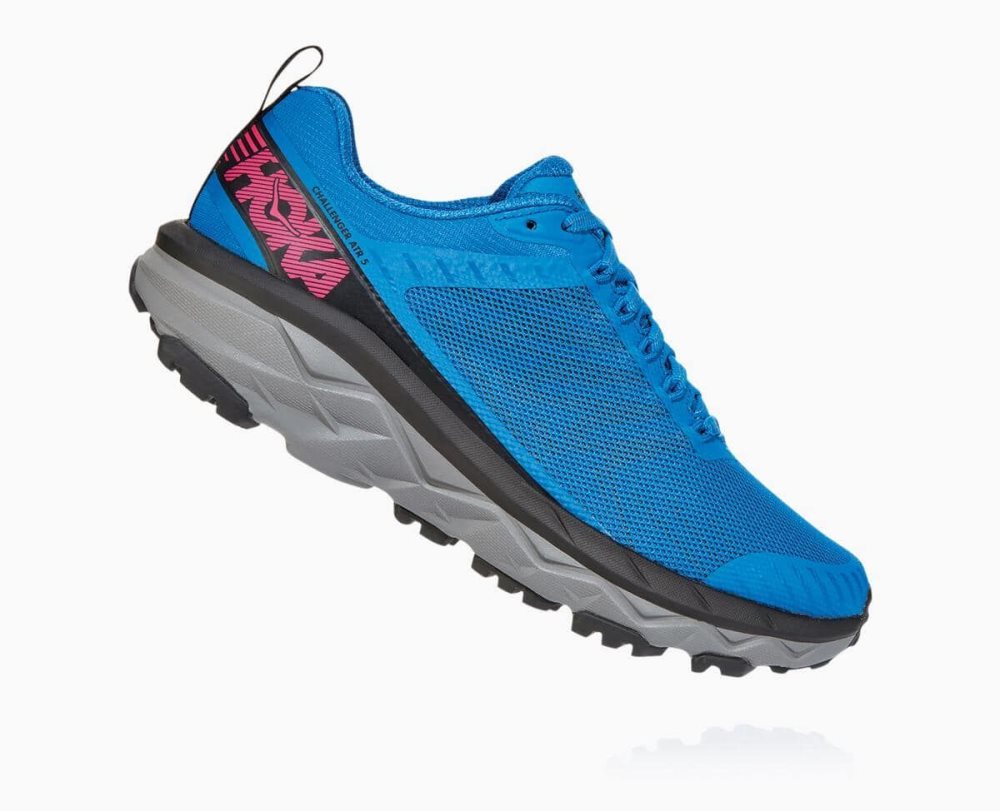 Chaussures Trail Hoka Challenger ATR 5 Femme Bleu Royal Bleu Rose Paon | UFOS09473