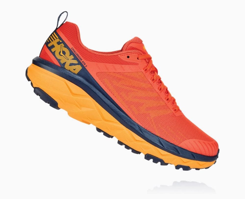 Chaussures Trail Hoka Challenger ATR 5 Wide Homme Rouge Noir | ORIU49573