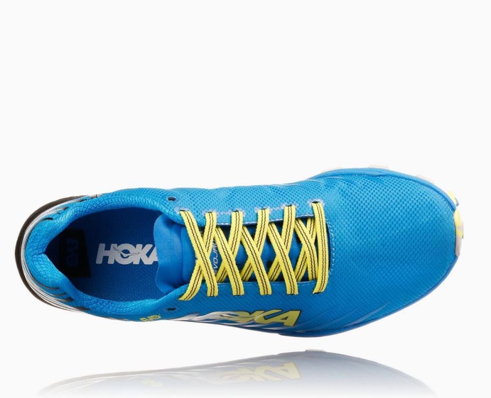 Chaussures Trail Hoka EVO Jawz Femme Bleu Orange | XPSQ71654