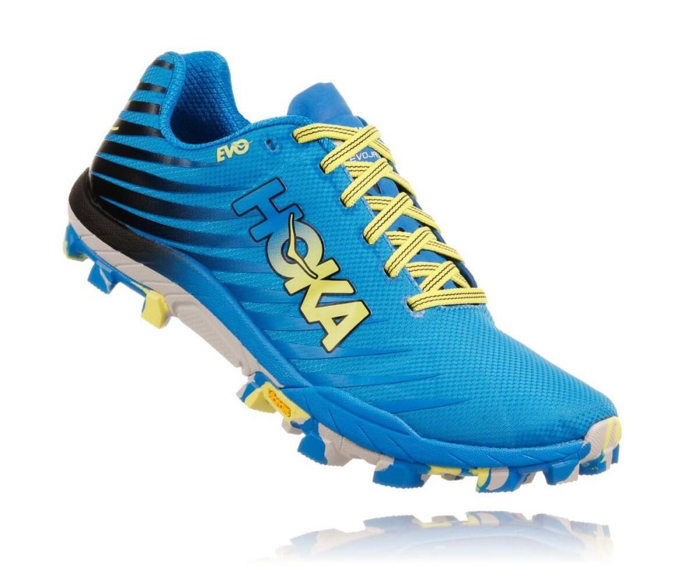 Chaussures Trail Hoka EVO Jawz Homme Bleu Orange | NWCQ21563