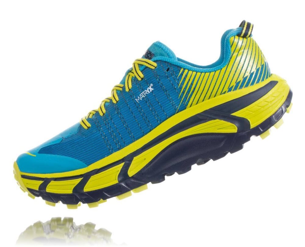 Chaussures Trail Hoka EVO Mafate 2 Femme Bleu Orange | FNGH83641