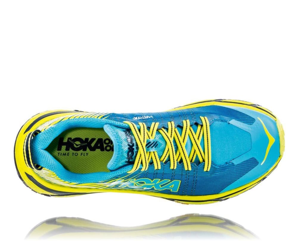 Chaussures Trail Hoka EVO Mafate 2 Femme Bleu Orange | FNGH83641