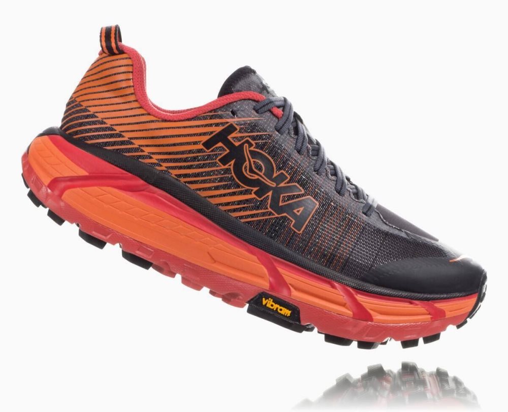 Chaussures Trail Hoka EVO Mafate 2 Femme Noir Rouge | CXDF02761