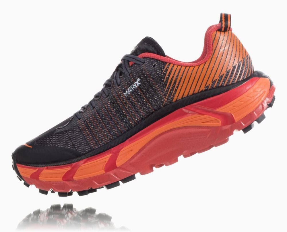 Chaussures Trail Hoka EVO Mafate 2 Femme Noir Rouge | CXDF02761