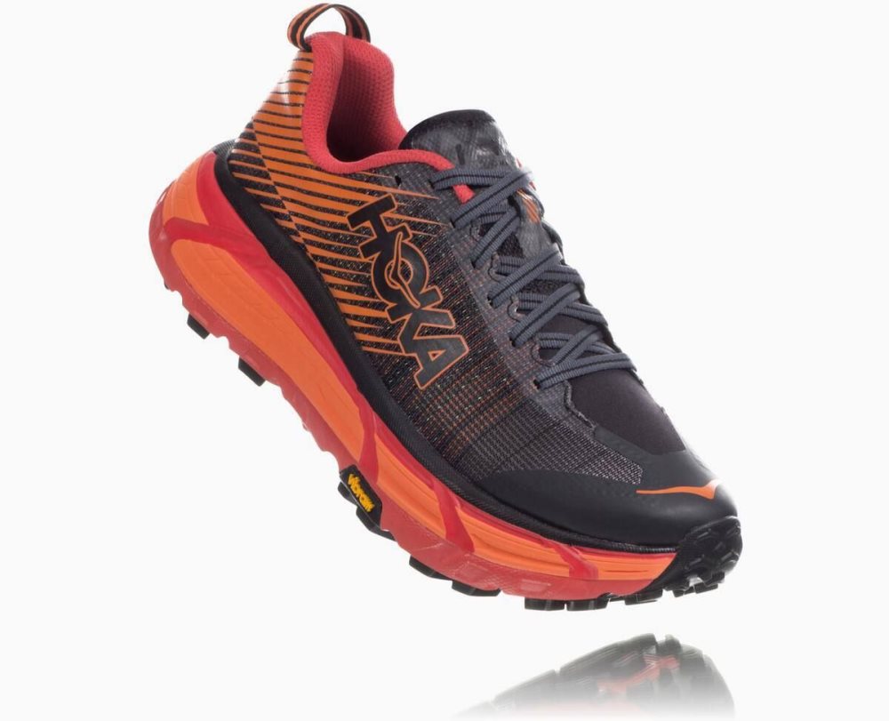 Chaussures Trail Hoka EVO Mafate 2 Femme Noir Rouge | CXDF02761