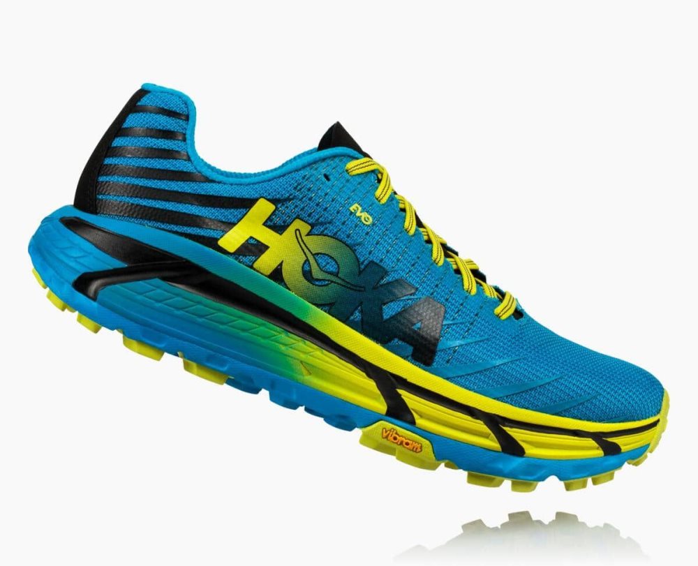 Chaussures Trail Hoka EVO Mafate Homme Bleu Orange | GILS35910