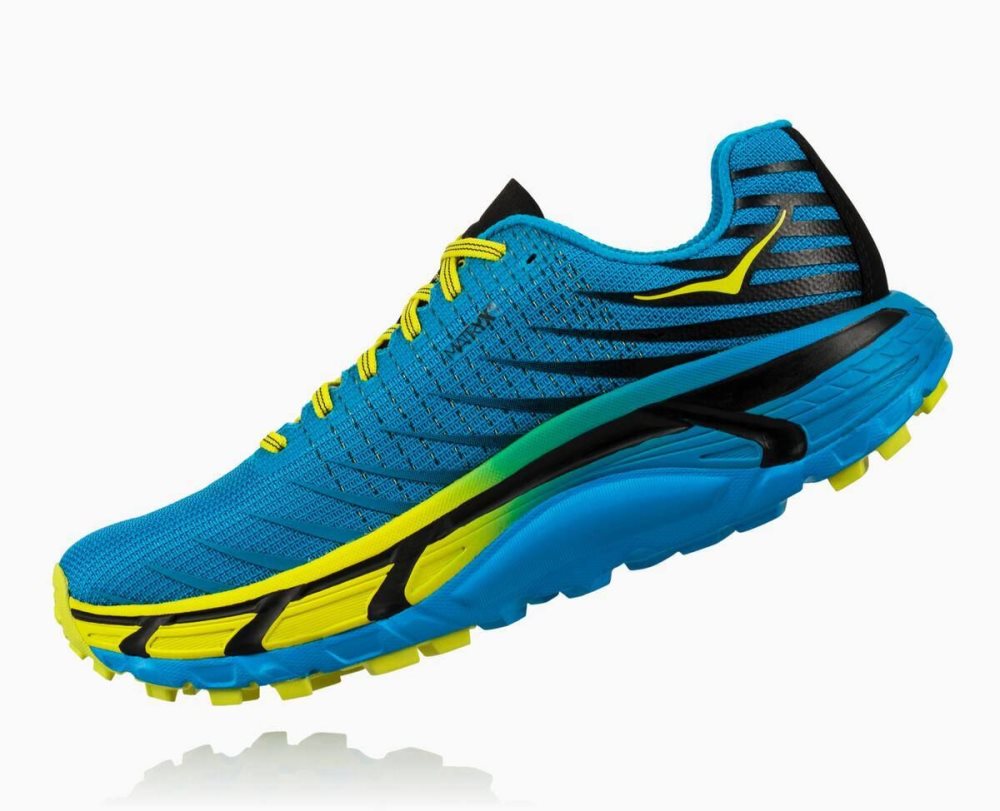 Chaussures Trail Hoka EVO Mafate Homme Bleu Orange | GILS35910