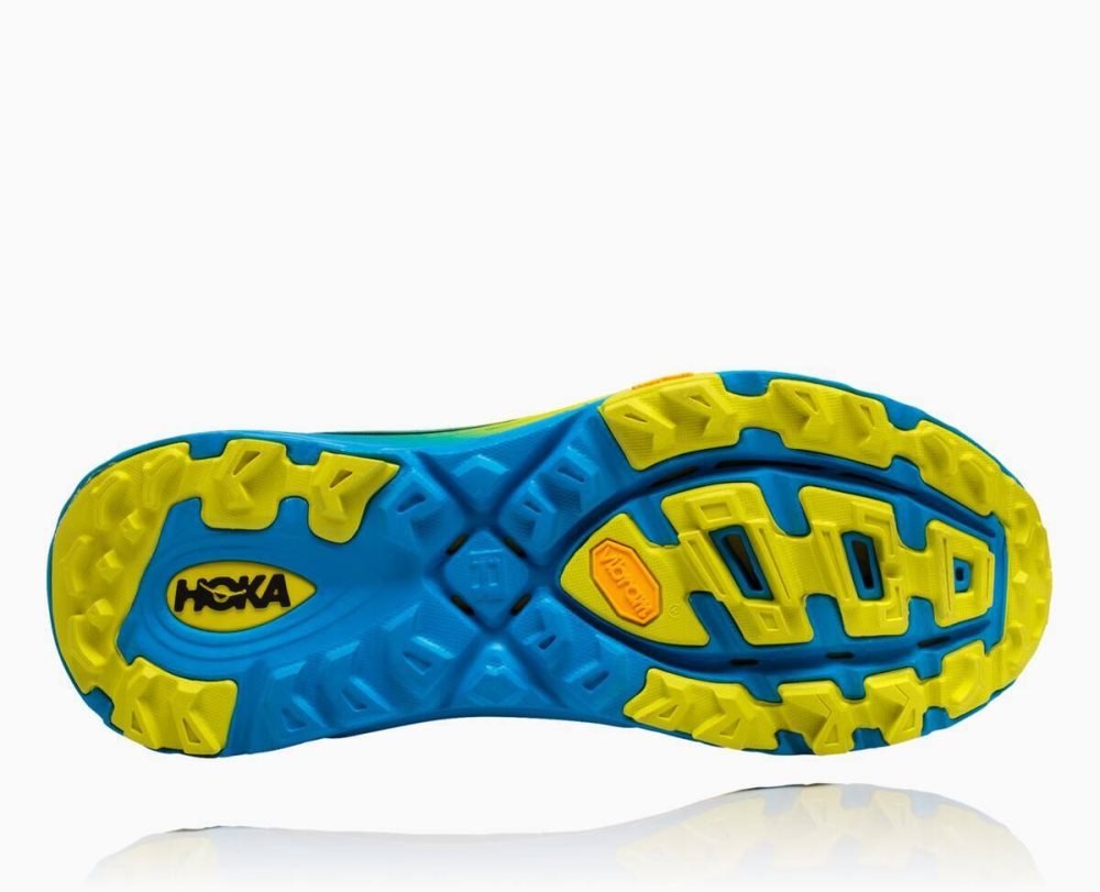 Chaussures Trail Hoka EVO Mafate Homme Bleu Orange | GILS35910