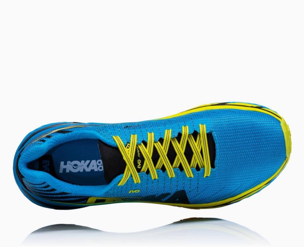 Chaussures Trail Hoka EVO Mafate Homme Bleu Orange | GILS35910