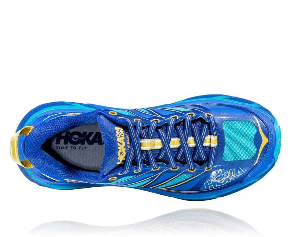 Chaussures Trail Hoka Mafate Speed 2 Femme Bleu | DXPE52601