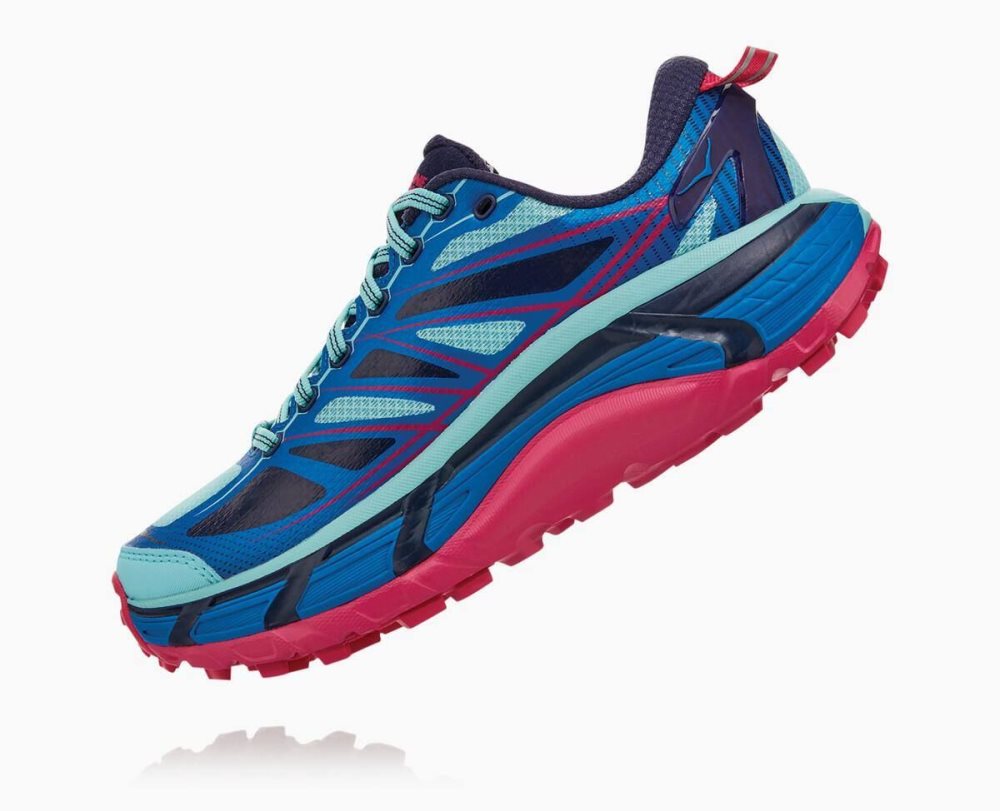 Chaussures Trail Hoka Mafate Speed 2 Femme Bleu Royal Bleu Marron | TSVE12754