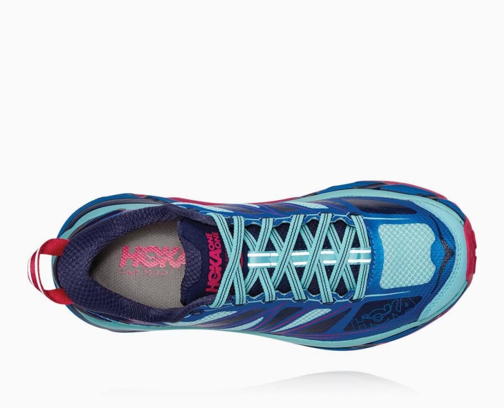 Chaussures Trail Hoka Mafate Speed 2 Femme Bleu Royal Bleu Marron | TSVE12754