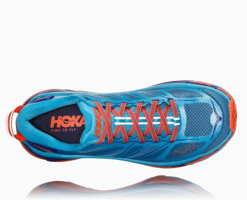 Chaussures Trail Hoka Mafate Speed 2 Femme Bleu Bleu | VUTD30948