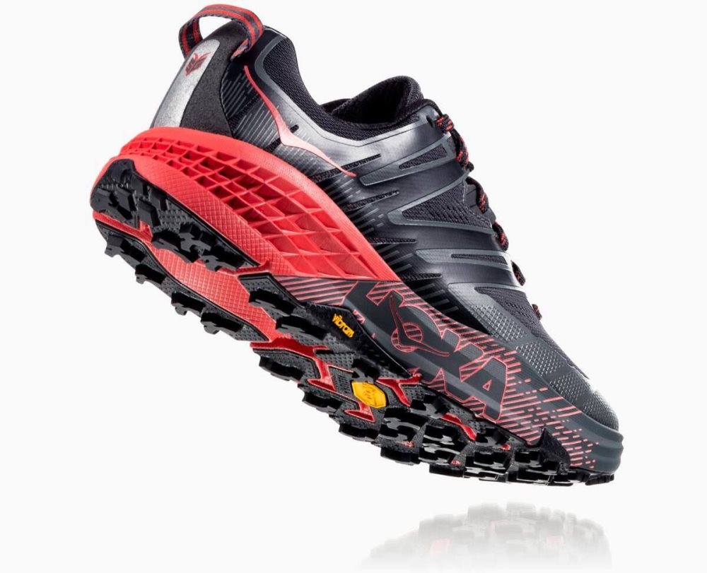 Chaussures Trail Hoka Speedgoat 3 Femme Grise Foncé Rouge | OFJZ32864