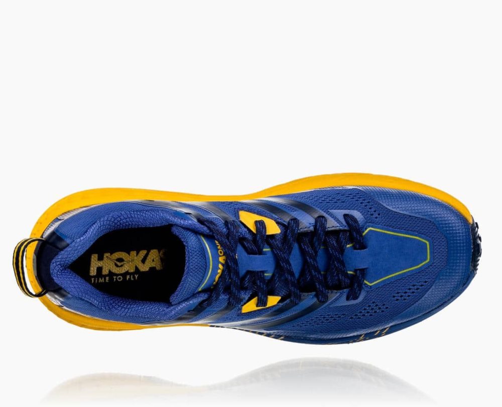 Chaussures Trail Hoka Speedgoat 3 Homme Bleu Doré | NKMO36154