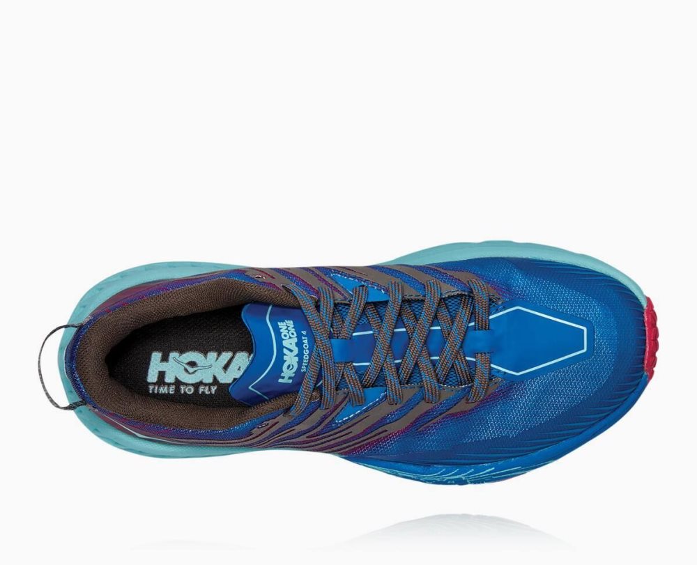 Chaussures Trail Hoka Speedgoat 4 Femme Bleu Royal Bleu Rose Paon | DICM91450