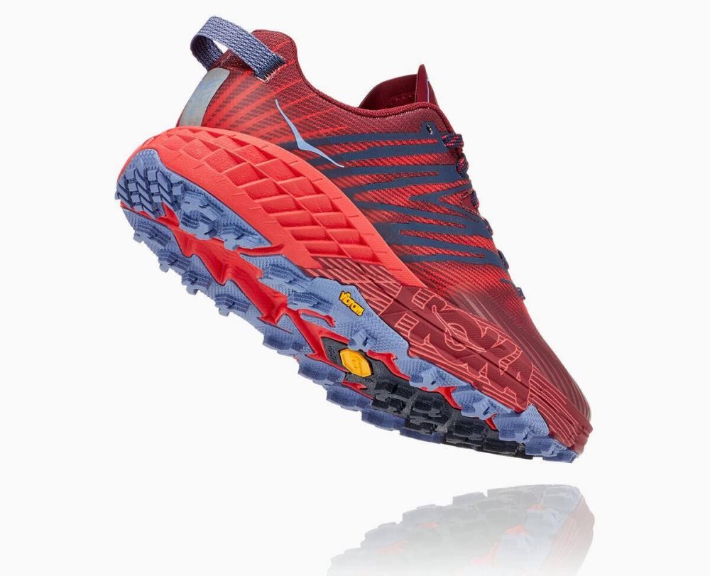 Chaussures Trail Hoka Speedgoat 4 Femme Marron Foncé Rouge | DLFT36782