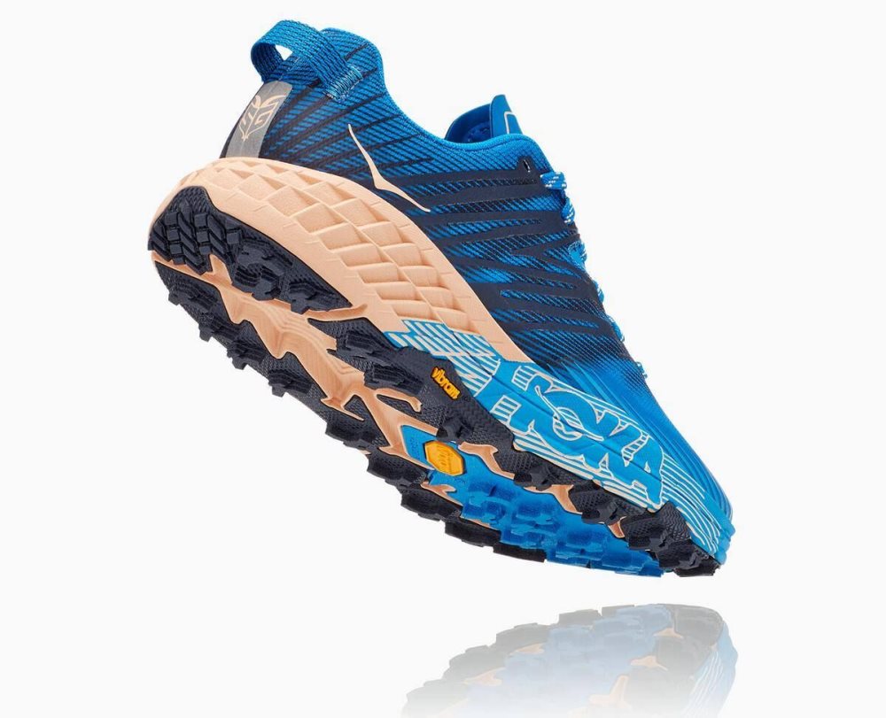 Chaussures Trail Hoka Speedgoat 4 Femme Indigo Abricot | CHOP89176