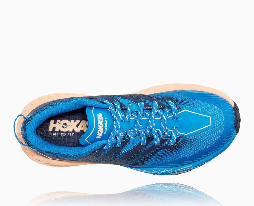 Chaussures Trail Hoka Speedgoat 4 Femme Indigo Abricot | CHOP89176