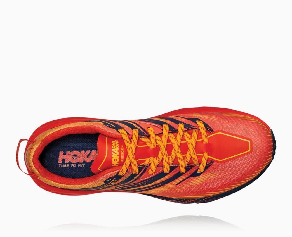 Chaussures Trail Hoka Speedgoat 4 GORE Homme Rouge Doré | XQJL72043